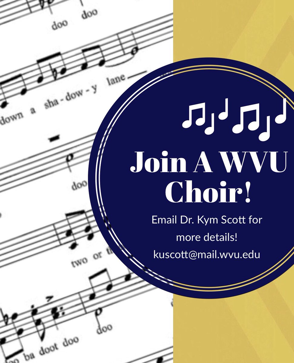 We’d love to continue welcoming new people into our growing choir family! Message or email us for more details! 💙💛🎶 #WVUChoirs #LetsGoMountaineers