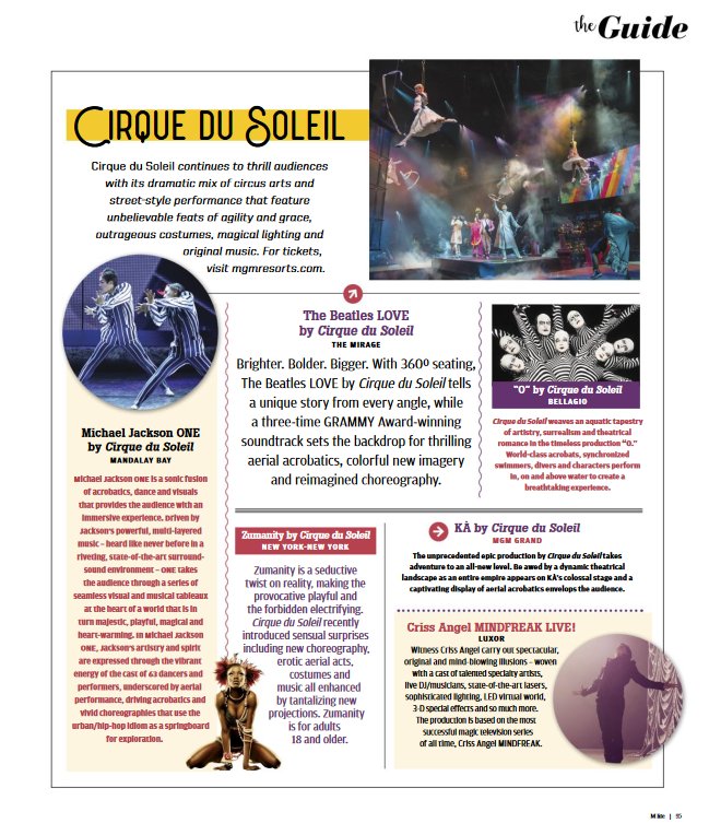 LoyallyYours's tweet photo. Check out the magic of @Cirque du Soleil shows in #Vegas - including the #1MagicShowInTheWorld, @CrissAngel #MindfreakLIVE! ๐ซ #MLifeMagazine #Winter2018 https://t.co/F79H0nvxWB