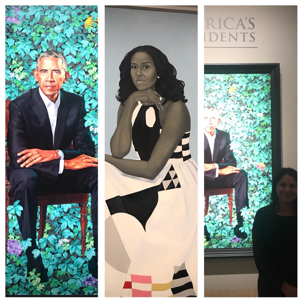 Sharill26_2's tweet photo. So awesome seeing these paintings. I love the Obama’s and everything they stand by. They truly make me proud to be American.
#CUIEDD https://t.co/wtnsnJFeTv