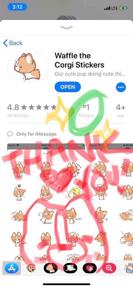 blizzmii's tweet photo. Our Waffle the Corgi Stickers are #1 in the US App Store!! Thanks for your support!! ☺️💖
https://t.co/v32SuTNoqh

コーギーのワッフル、ダウンロード1位獲得しました！！✨
管理してくれてる友人と、ダウンロードしてくださった方々に感謝です🙇‍♀️ 
ありがとうございます！！☺️💖 https://t.co/v440llqMZs