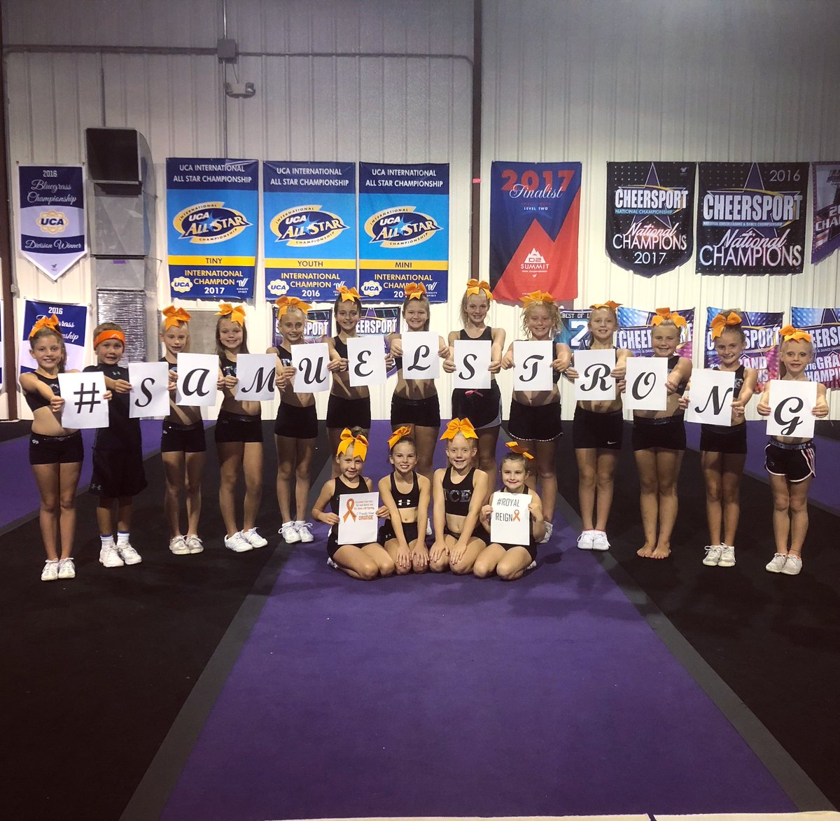 flip4elite's tweet photo. We’re sending love and support every day for a family that’s been a part of us since the very beginning! Please join us in praying for Ellie’s brother Samuel and their family. 🧡💜 #SamuelStrong https://t.co/v11IFqE5V6