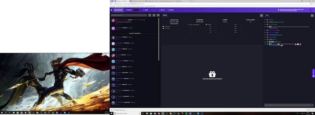 FilthyOh's tweet photo. big shout out too Missclicked who donated £50.00 on our stream to @CLIC_Sargent helping thousands of people with such great care! you Sir are the real MVP. Streaming each day 10pm onwards for the BIG stream 22nd july 12pm-12am.  Join, watch and support if possible :) feelsgood! https://t.co/GfOFqbNpDO