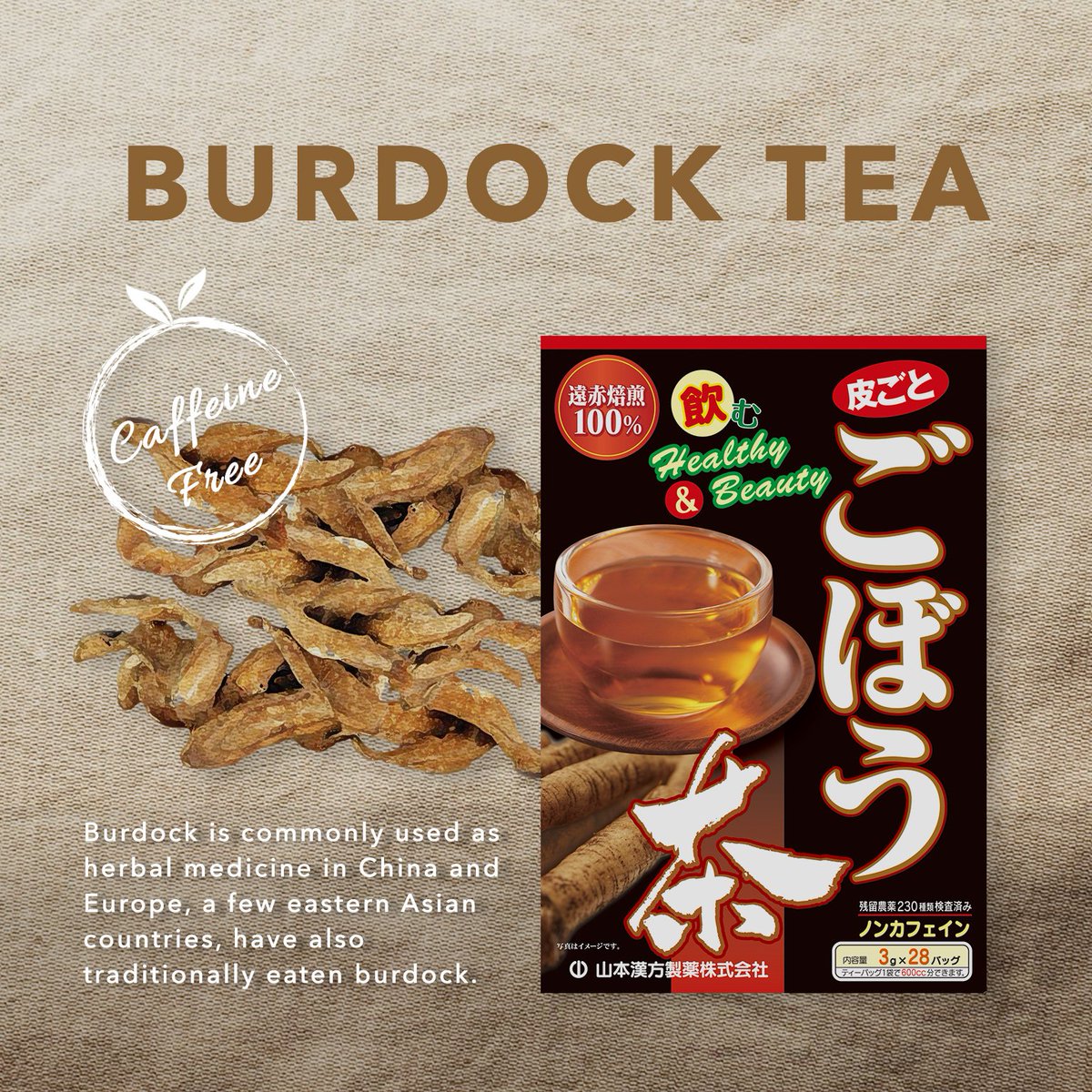 Yamakan_USA's tweet photo. BURDOCK TEA 🙂
Burdock tea is brewed dry burdock roots. Burdock is commonly used as herbal medicine in China and Europe, a few eastern Asian countries.
#burdock #yamakanusa #yamamotokanpoh #herbaltea #nutrition #fiber #vitamins #noncaffeine https://t.co/wB9dkXq0zr