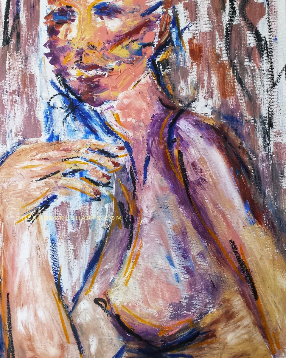 therudebrush's tweet photo. "Forme Féminine"
.
The shape of the female body is an art on its own and need to be celebrated. This is my way of self empowerment and to tell you that boobs are okay. 👧

#oilpaintings #loveyourbody #boobs #contemporaryart #artistsontwitter #art #Painting #canvas #modernArt https://t.co/CyLbPic5XS