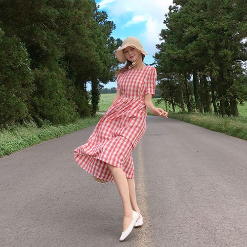 ベイビー 観光 玉 赤 チェック ワンピース 韓国 The Associates Org