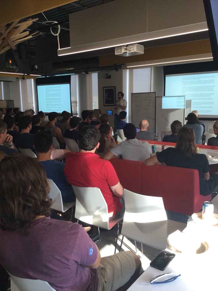 Checking out Zcash presenting at twitter Boulder.  Love learning in the crypto realm.