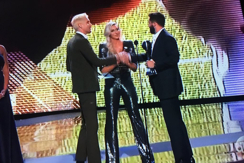 BeyoncesWT's tweet photo. I had a heart attack @MsCharlotteWWE you got me I did not expect to see you at The ESPYS again 😭😭 https://t.co/5iWuWyhWt5