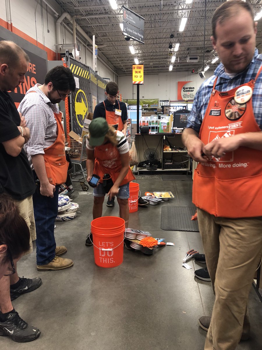 tiffanyclayberg's tweet photo. Having some Backup Cashier fun during the morning meeting! @TylerHage @THDMontana @THD_Mtn_Jumper 
#thd6153 #CustomerExperience #backupcashier #teamworkmakesthedreamwork https://t.co/F9A3GVXBA8