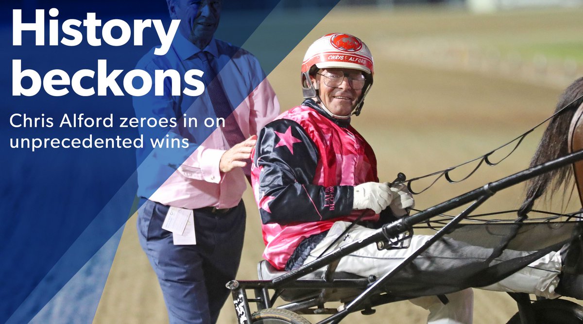 “It would be pretty special," says <a href="/ChrisAlford5000/">Chris Alford</a>, who's only two wins shy of setting a new benchmark for most Australian driving wins in a season. Will it fall today <a href="/StawellHarnessR/">Stawell Harness RC</a> or <a href="/GeelongHarnessR/">Geelong Harness RC</a>?
More details at #thetrots.com.au: bit.ly/2mvyZWW