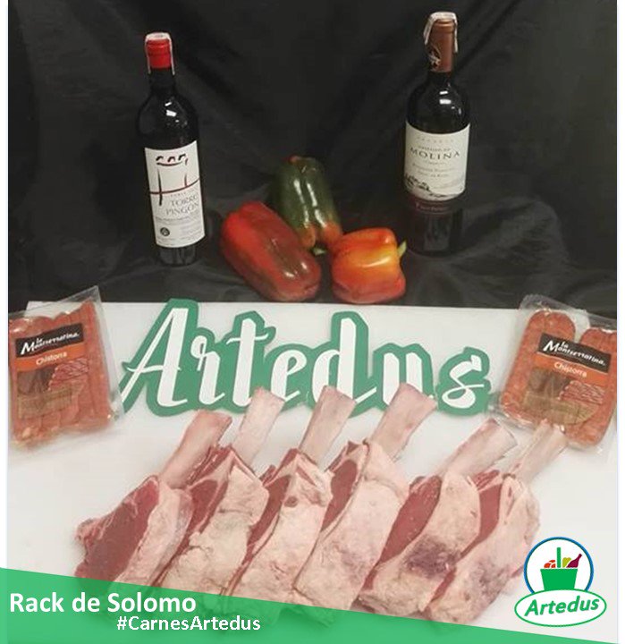 ArtedusCA's tweet photo. #carnesartedus Lo mejor en carnes lo encontraras solo en Artedus, tenemos el espectacular "Rack de solomo" que puede ser el protagonista de tu parrilla acompáñalo con chorizo la monserratina , pollo y vinos de tu preferencia #estamosparaservir #vinos #carnes #TorinoCapital https://t.co/kMvtN5sAB9