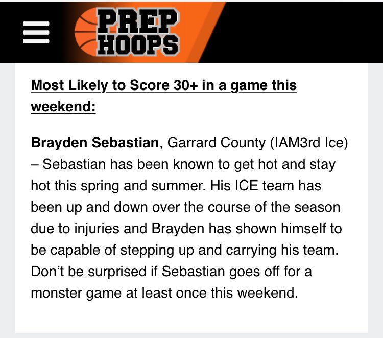 icebasketballKY's tweet photo. We think we have a lot that may go off for our 2020 squad this weekend but @b_sebastian21 with the nice superlative from @PrepHoopsKY . https://t.co/loIHTKVe4W