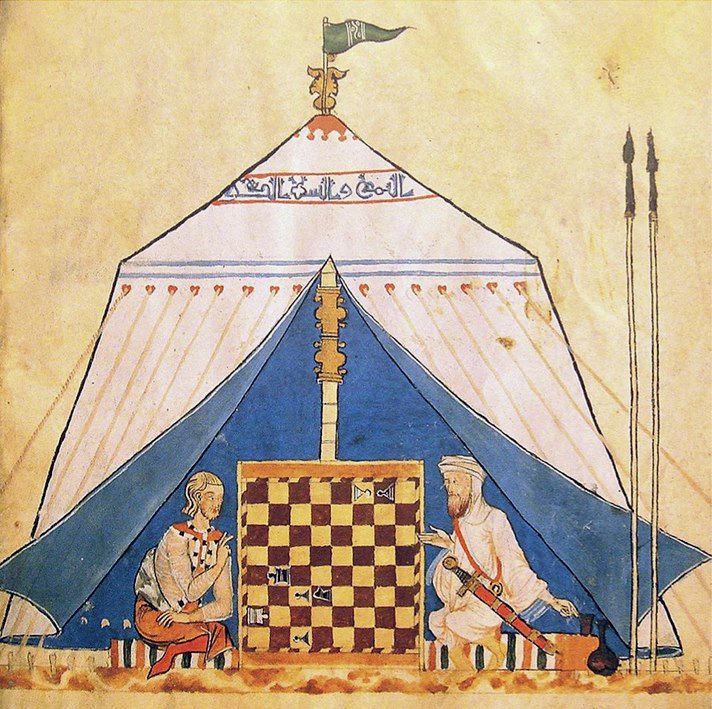 A Christian and a Muslim playing chess, late 1200s.