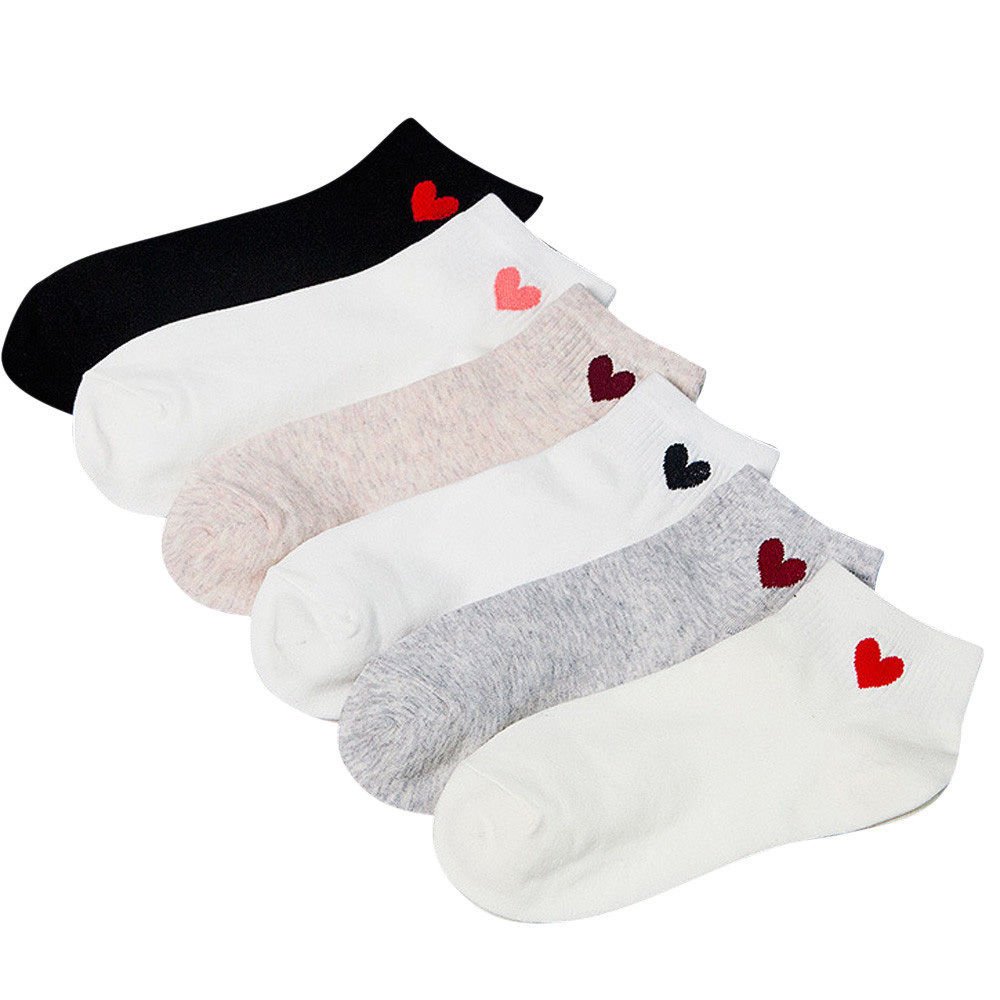 6.84EUR and FREE Shipping #shopCotton Women’s Socks with Lovely Hearts Print
