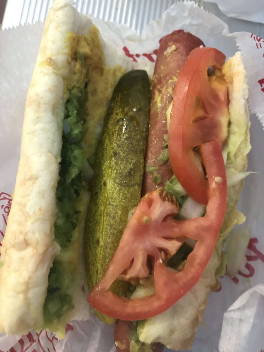 mag_cav's tweet photo. A true disgrace happened this National Hot Dog day. @portilloshotdog gave me this “hotdog” with a BEEF BUN and NO SPORT PEPPERS. You should be ashamed Portillo’s by serving this as a Chicago dog. I thought I could count on you for this holiday, but I was wrong. #NationalHotDogDay https://t.co/cbif1hkvwl