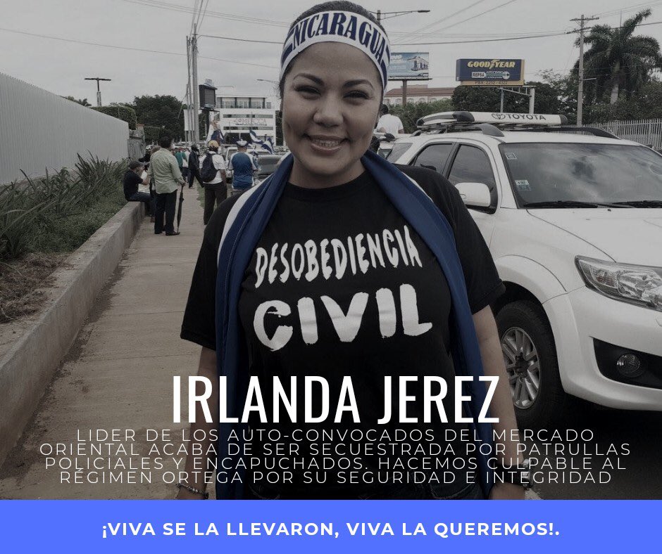 LuciaPinedaU's tweet photo. Ayer entrevisté a Irlanda. Una mujer valiente. Ella llamó a la desobediencia civil; no paguen impuestos para que no nos sigan matando. Planeaba una marcha "de que se van, se van" Libertad para Irlanda. No se puede criminalizar su derecho a manifestarse. @Almagro_OEA2015 https://t.co/dH1Hqq5Hqt