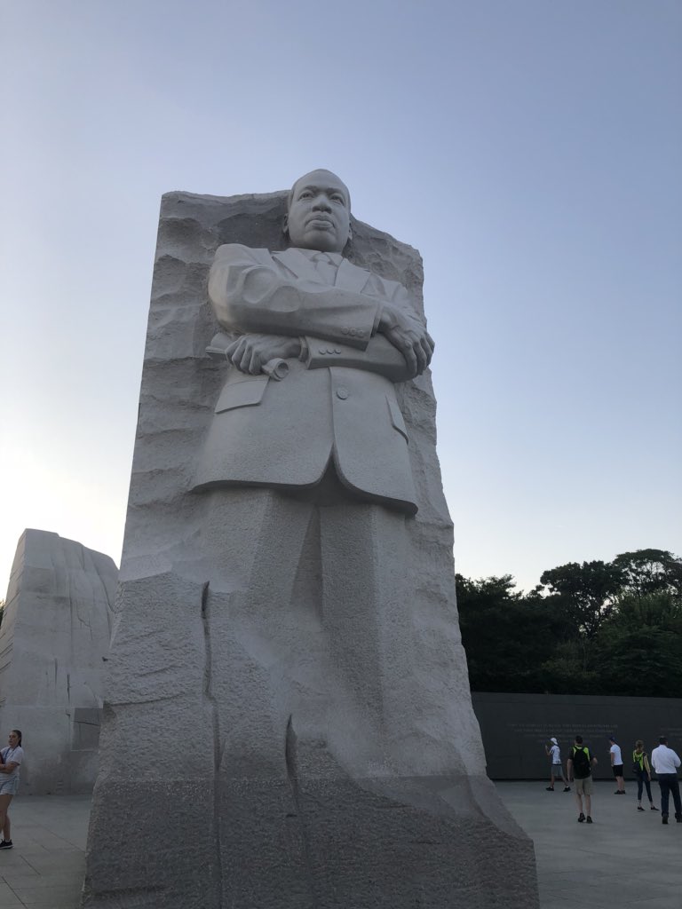 Keats_SCDSB's tweet photo. DC on foot walking tour! Martin Luther King Jr memorial! @EJuly2018 @TeamEduTravel #spiritofamerica #edutravel2018 https://t.co/skw8hQx8xv