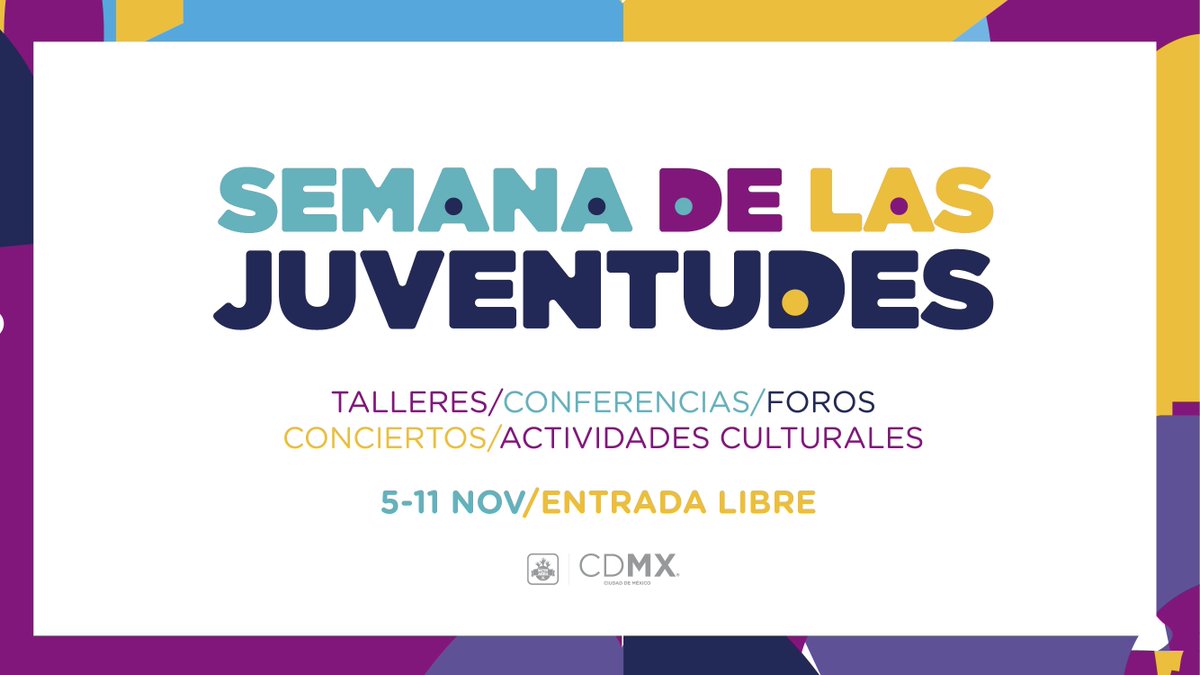 InjuveCDMX's tweet photo. ¡¡Sí, sí habrá #SemanaDeLasJuventudes!! 😱🙌🎊🎉

Estas son las fechas, somos las redes oficiales para dar a conocer CONVOCATORIAS, actividades, horarios y el cartel oficial. En dos semanas. Pronto conocerás las reglas para participar en Santo Domingo o Glorieta de Insurgentes. https://t.co/NVJuP3EBu3