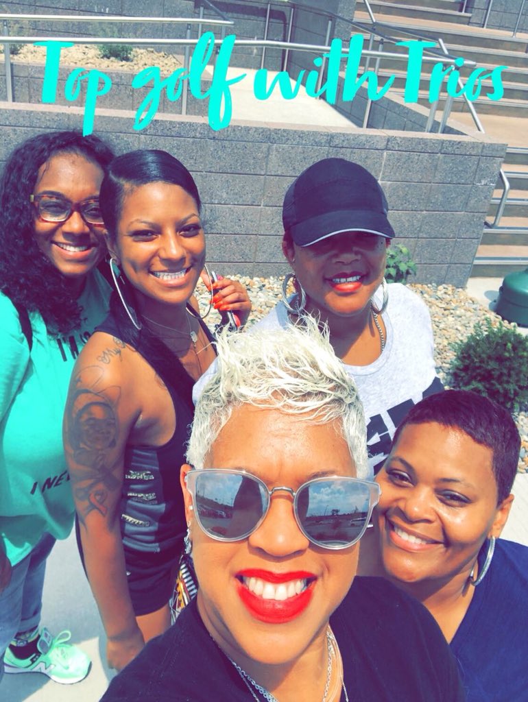 HairCuffedByCC's tweet photo. Team Trios meeting at Top Golf! 🏌🏾‍♀️🏌🏼‍♀️🏌🏽‍♀️⛳️ Had a BLAST!!! @Topgolf @brandifinessed @touchedbytanya @_justlovely1 @TZGRANT @CocoCuffie 
#TeamTrios 
#TeamBuilding 
#CoCoCuffieMadeMeDoIt https://t.co/jLdW6L0DHp