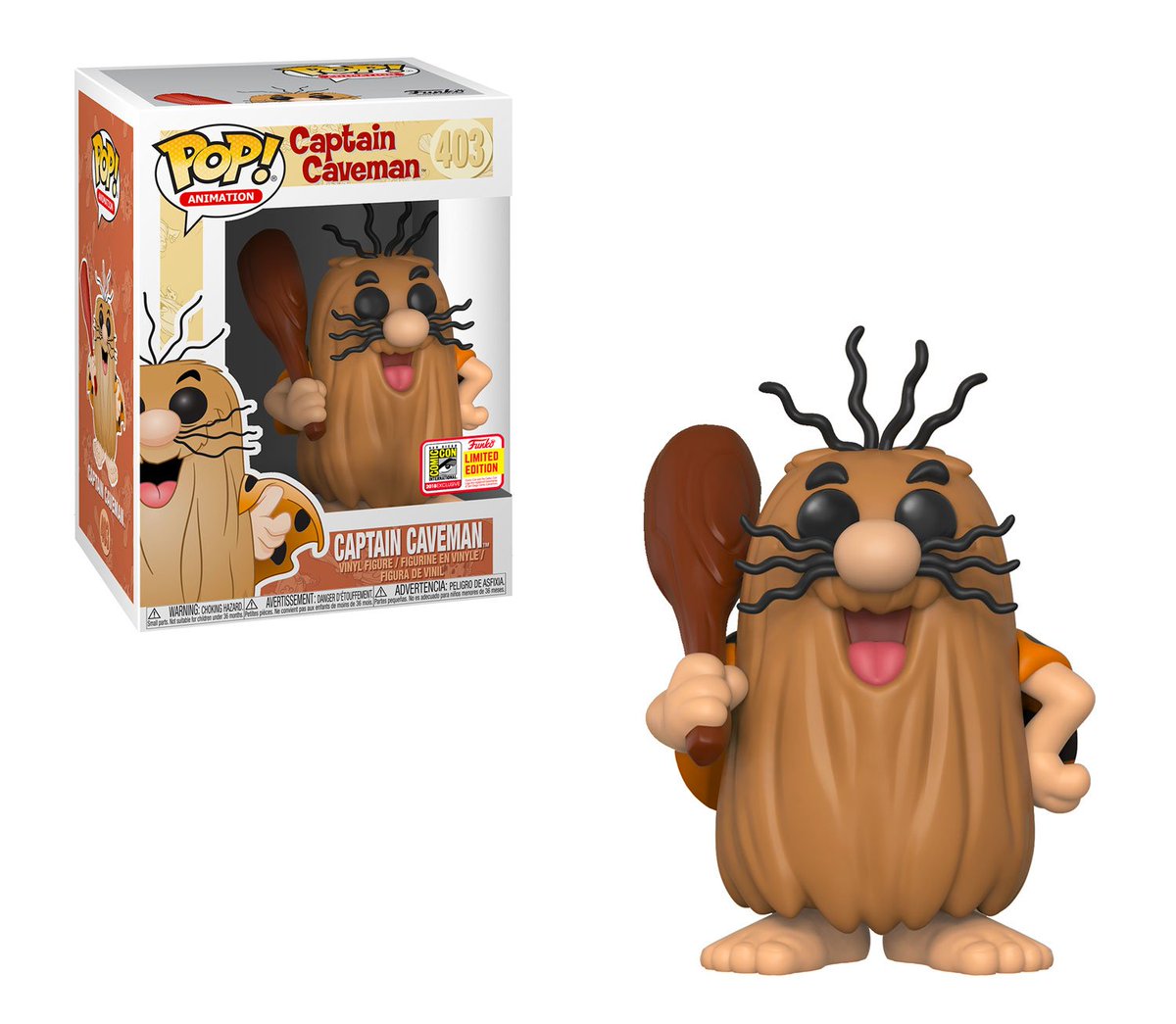 OriginalFunko's tweet image. RT &amp;amp; follow @OriginalFunko for a chance to WIN a #SDCC 2018 exclusive Captain Caveman Pop!