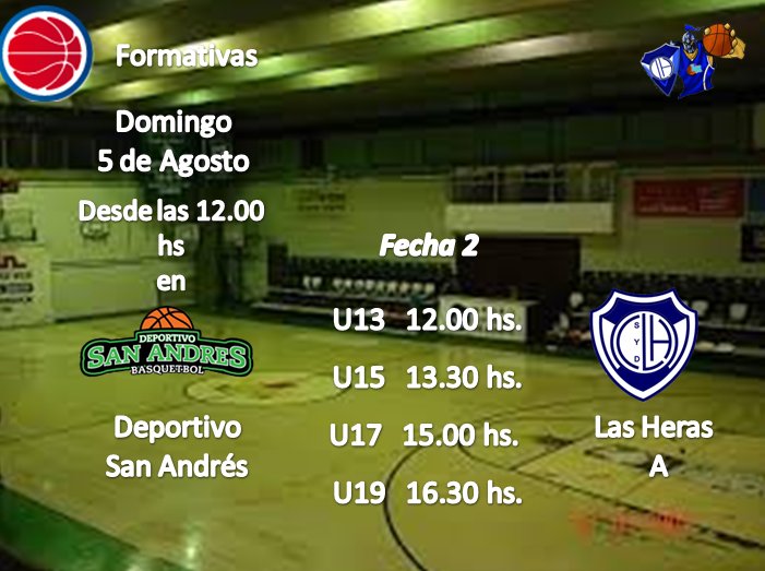 #Formativas
Reprogramada la segunda fecha <a href="/FEBAMBAok/">FEBAMBA</a> entre <a href="/SanAndresBasket/">San Andres Basket</a> y <a href="/LasHerasBasket/">Las Heras Basket</a> estos son los horarios
