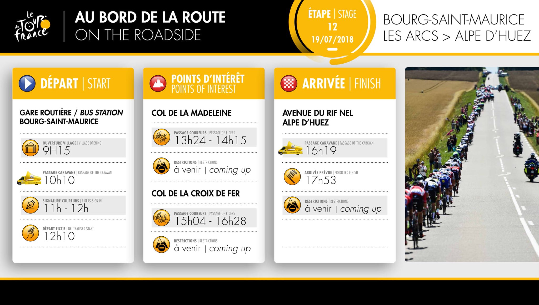 Retrouvez Les Horaires De Passage De La Caravane Du Tour Lors De La E