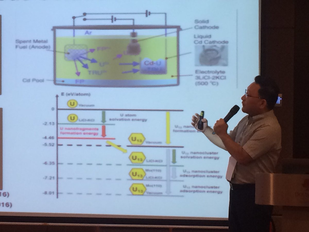 iees2022's tweet photo. #IEES2018 Dr. Byungchan Han is presenting on “ First-Principles Computational and Machine Learning Approach to Innovative Design for Renewable Energy Devices” https://t.co/G4SYz6XTj3