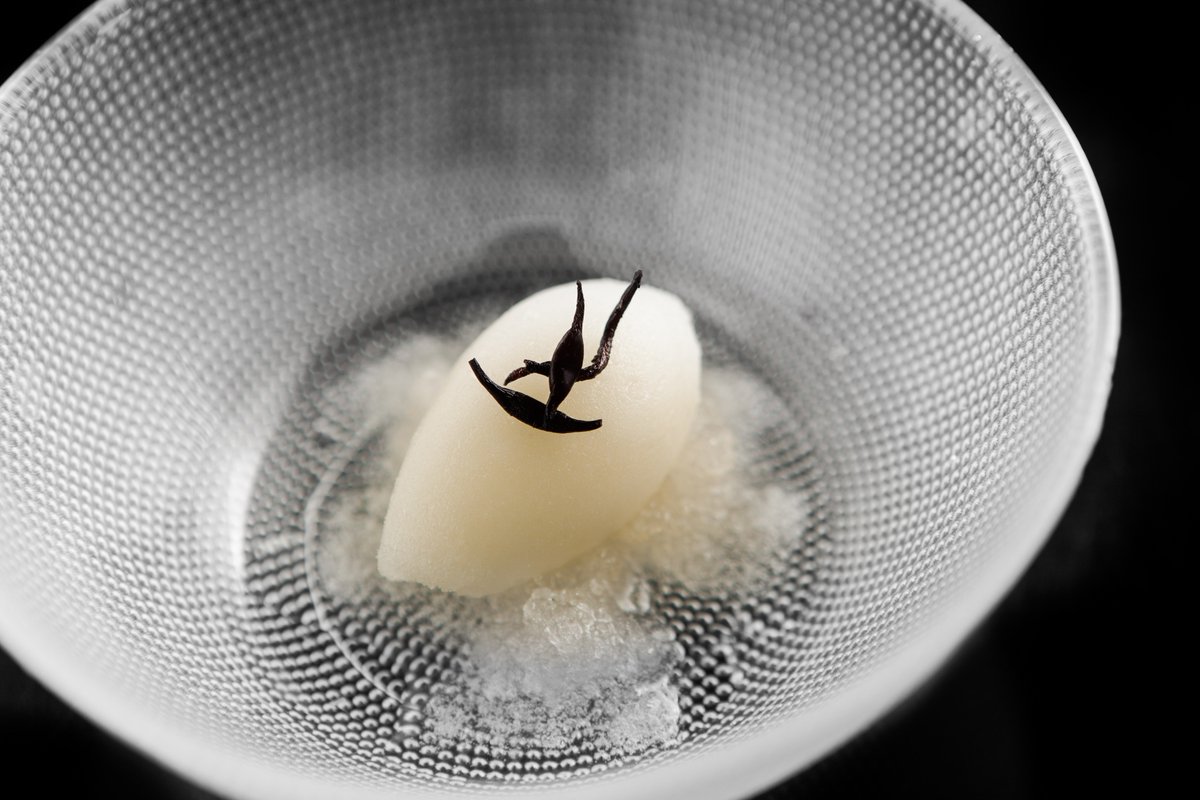 soy_comensal's tweet photo. Preparando el paladar con este Sorbet de Yuzu con granizado de Sake https://t.co/OCdevg9Tz0