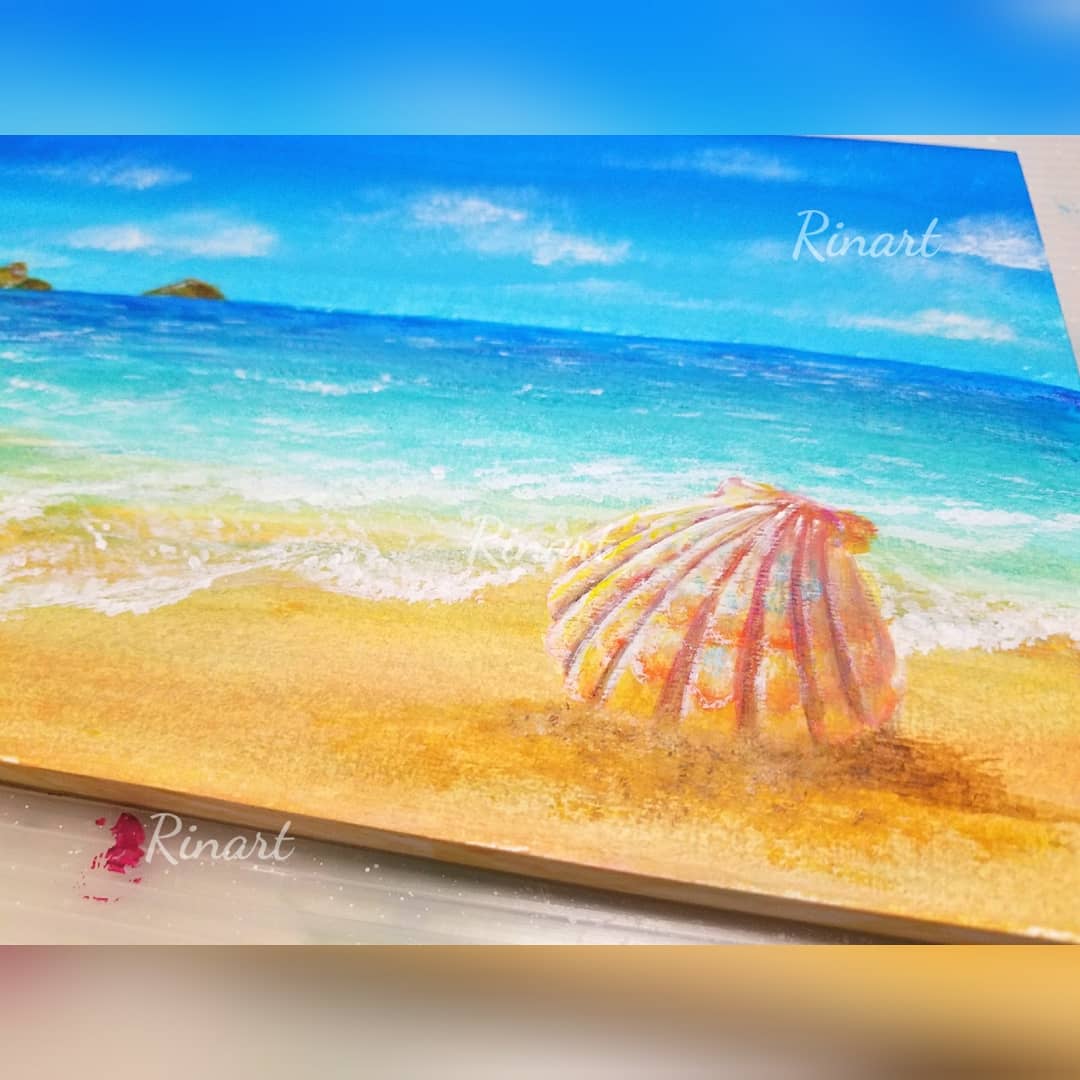 夏の海をイメージすると、やっぱり描きたくなるのはハワイなんですよ