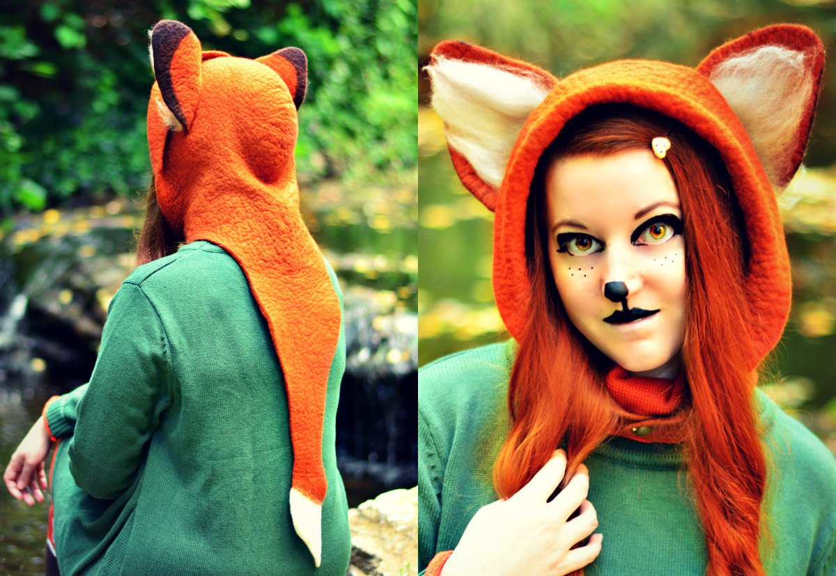 SpoiledSub's tweet photo. Really love this, from the Etsy shop FeltWickedArt. https://t.co/sQlkGPltW3 #etsy #accessories #cosplayhat #fantasy #cosplay #redfoxhood #fox #foxhat #foxtail #woodland https://t.co/gLAoyyGlrA