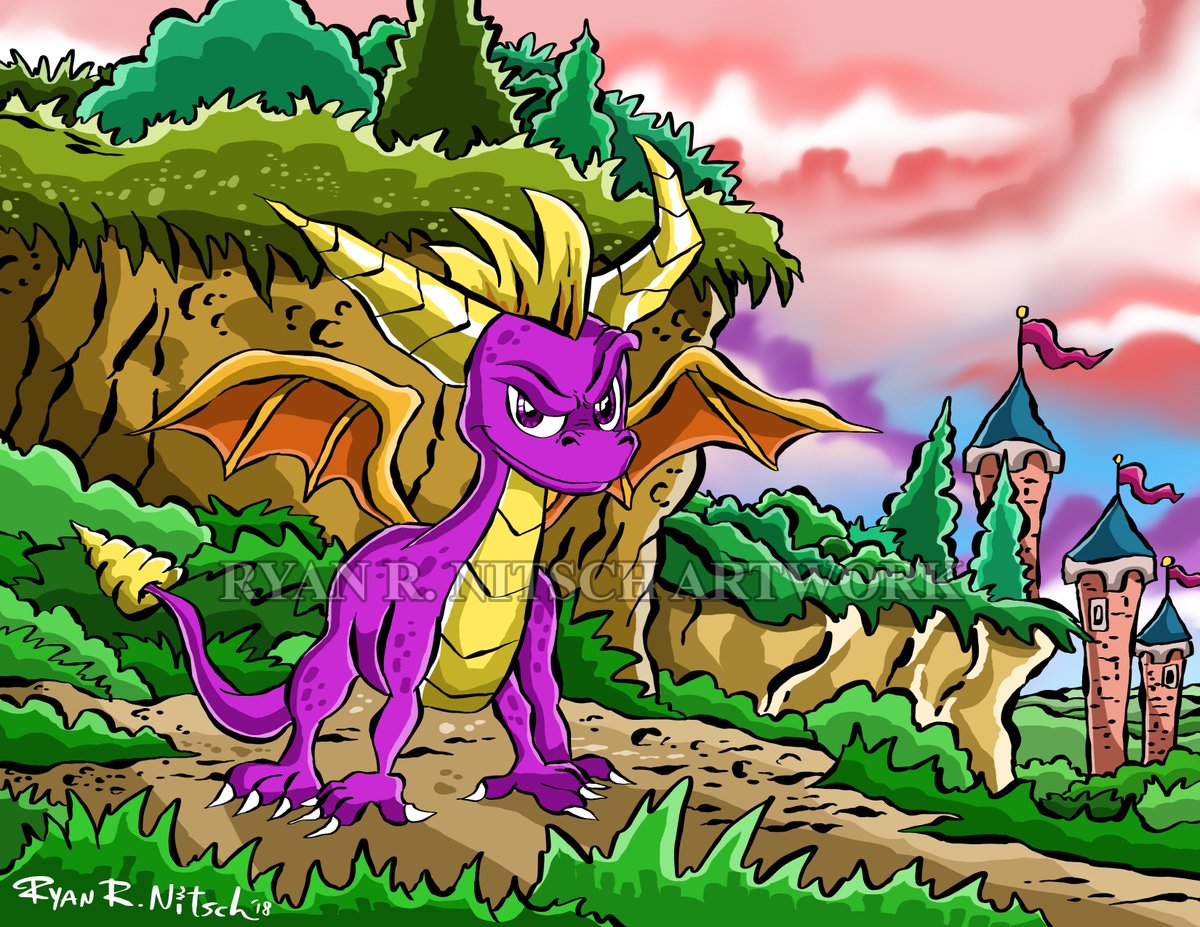 Ryan_R_Nitsch's tweet image. #SpyroReigintedTrilogy fan art! Great job @insomniacgames on the originals and @ToysForBob on the remaster! @SpyroTheDragon @Activision @PlayStation #Spyro #SpyroYearoftheDragon #Spyro2RiptosRage #ComicCon