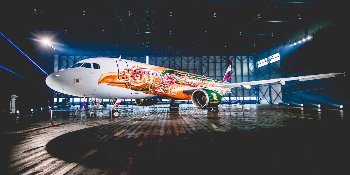 fly_spencer's tweet photo. .@HeathrowAirport It’s chocks away for The @FlyingBrussels A320 Amare - ready to carry festival goers to Tomorrowland 2018! #a320 #TMLpartyflight #TMLgateparty #BrusselsAirlines https://t.co/1nmeTGBIru
