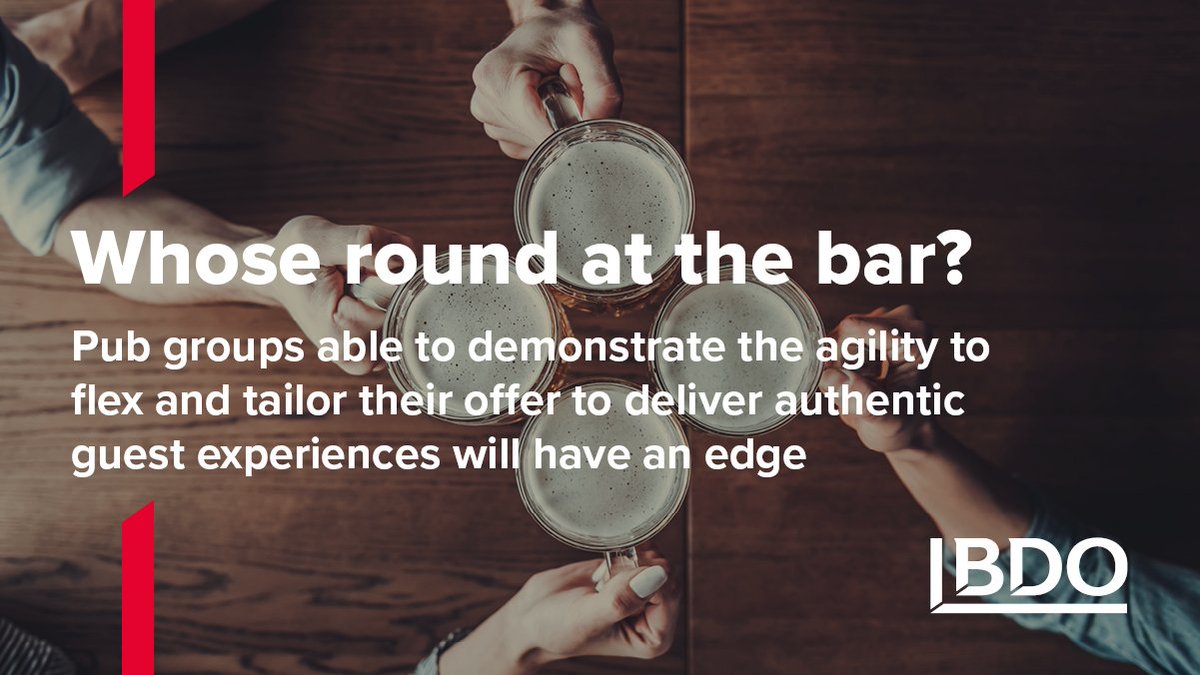 'The return of the pub' was a key theme in our Restaurants and Bars Report and investors are keen to get a piece of the pie #longlivethelocal bdo.co.uk/en-gb/news/201…