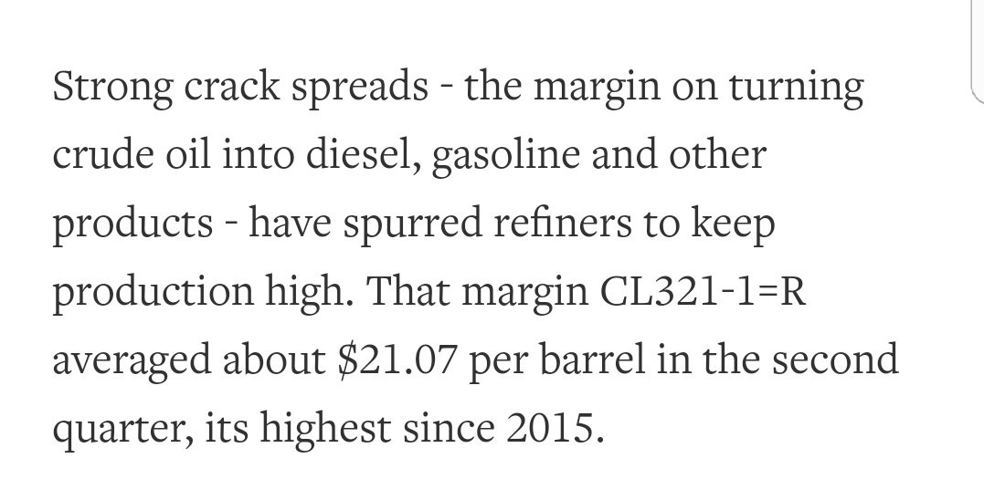 chigrl's tweet photo. Big crude #oil margins should boost U.S. #refiner earnings https://t.co/jvPUAdpupO https://t.co/XAKM8XO1qO