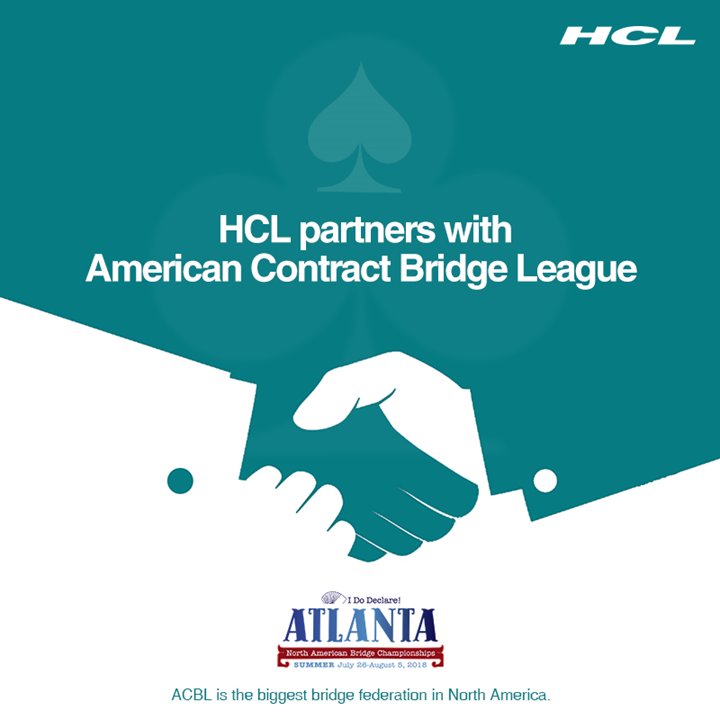 HCLGroup_'s tweet photo. HCL is delighted to be the official partner of the esteemed American Contract Bridge League for the North American Bridge Championship. The championship has invited over 5000 players from all over the world. For details, click here: https: https://t.co/msgd31qwbA
#HCLBridge https://t.co/jM1UzNwuD8