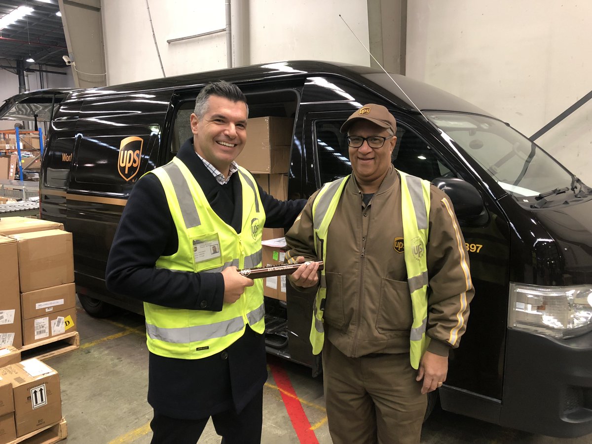 sstroner_au's tweet photo. Day 4: The #UPSSafetyRelay baton gets a tour of the Warehouse and Sorting facilities and our Freight Forwarding staff are happy to be involved in the challenge. 
It's also good to see that our staff ensure they use the designated pathways!

@UPS_Asia @UPStempe #UPSers https://t.co/C7tdWMZ8LV