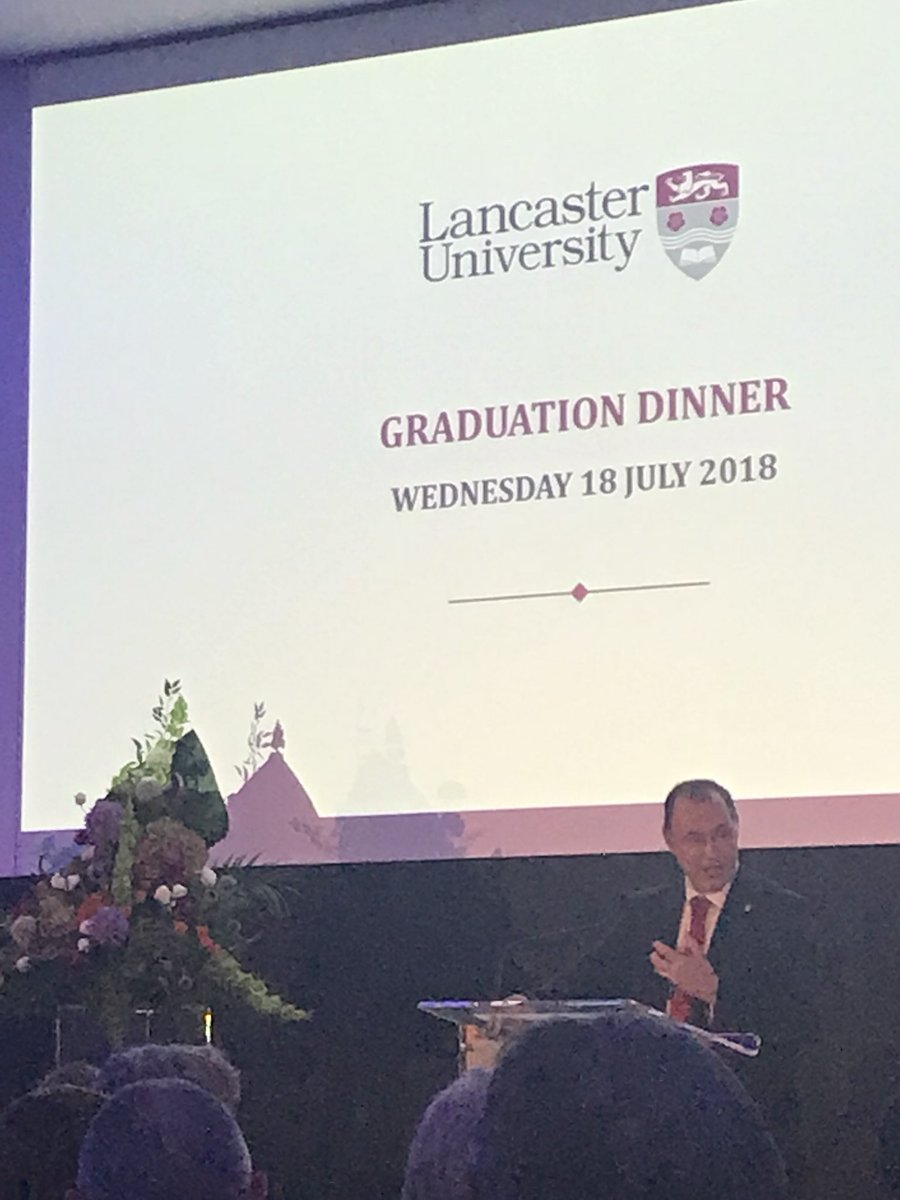Gradconsult's tweet photo. Thank you to the @LancasterUni team, Vice Chancellor @VCMarkESmith and Chancellor @alanmilburn1958 for inviting us to Graduation Dinner last night. It was a privilege to join your honoured guests and a lovely celebratory evening #HEchangeslives #unioftheyear https://t.co/urMJNtDoAo