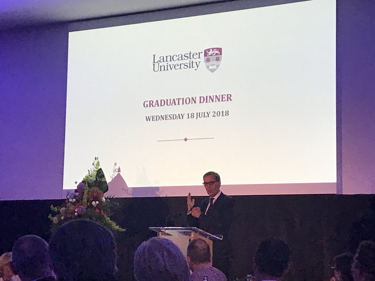 Gradconsult's tweet photo. Thank you to the @LancasterUni team, Vice Chancellor @VCMarkESmith and Chancellor @alanmilburn1958 for inviting us to Graduation Dinner last night. It was a privilege to join your honoured guests and a lovely celebratory evening #HEchangeslives #unioftheyear https://t.co/urMJNtDoAo