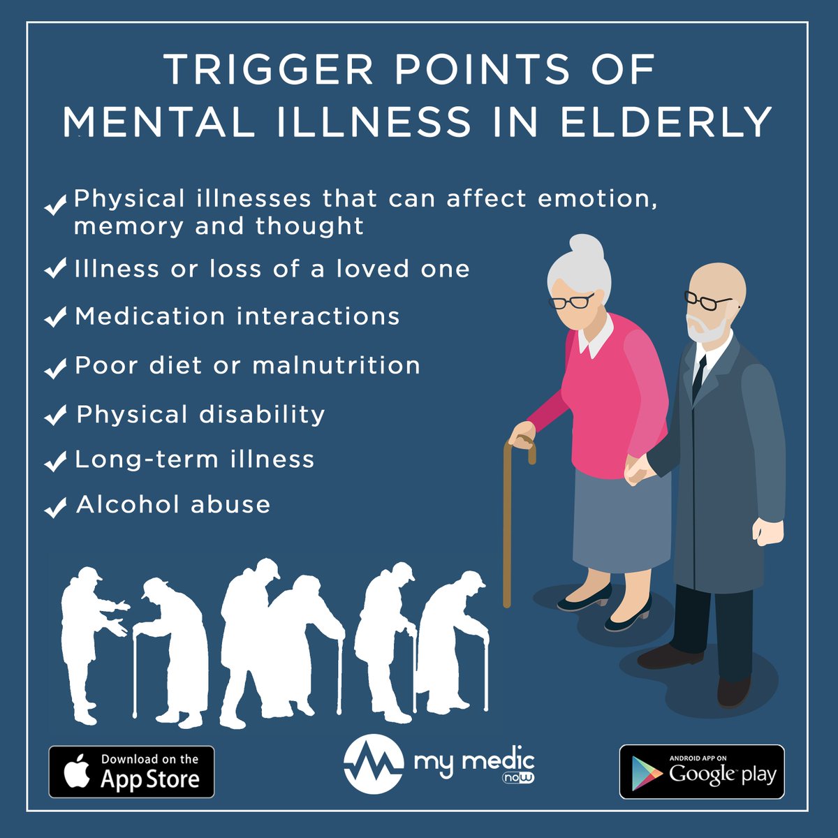 Mymedicnow's tweet photo. Mental illness goes undiagnosed and untreated. Donโt ignore these warning signs and consult a doctor near you today through our app.
Download Android app now: https://t.co/0l78yY1ru8
Download IOS app now: https://t.co/3aBiYCZav1
#AgingProblems #AgingChallenges #FightTheAging https://t.co/rwtGz4qEXi