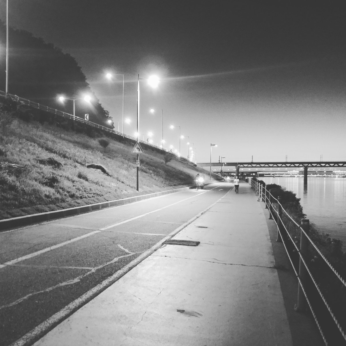 geouyun's tweet image. #hanriver #SummerNights #bridge #streetlamp #SEOUL