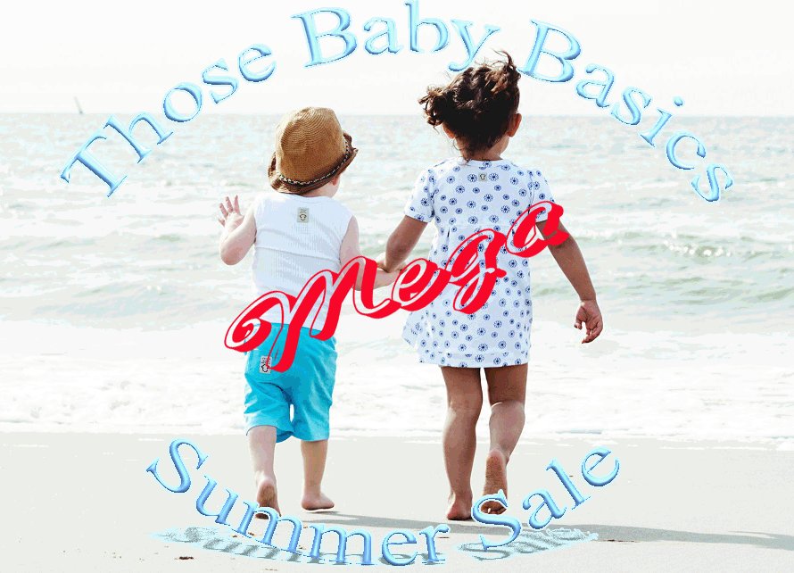 Those Baby Basics Mega Summer Sale. 
Met kortingen tot wel 70%. 
Profiteer van de laatste kans op deze mega-kortingen.

En nu nog meer: ​​delen - Like en bekijk onze pagina en win een waardecontrole van € 50.
Direct naar onze site !! - thosebabybasics.com/nl/summer-sale/