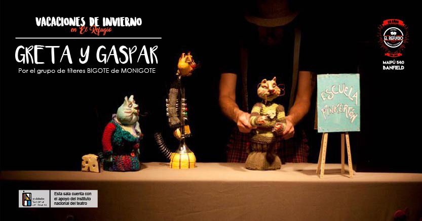 Esta tarde los esperamos con la segunda función en estas #VacacionesDeInvierno☃️ de Greta y Gaspar, una hermosa obra de títeres para toda la familia 😁👏🏼