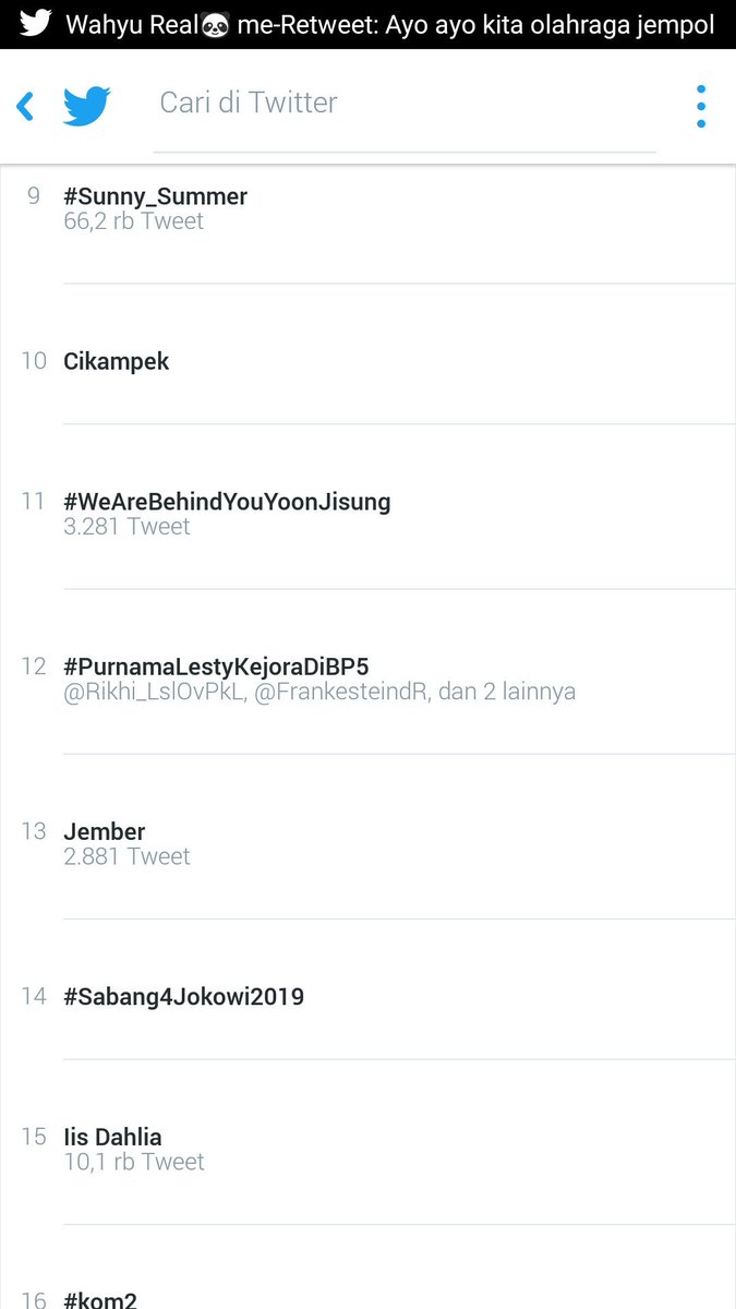 Acara masih lama tapi hastag sudah nongol di aplikasi #PurnamaLestyKejoraDiBP5