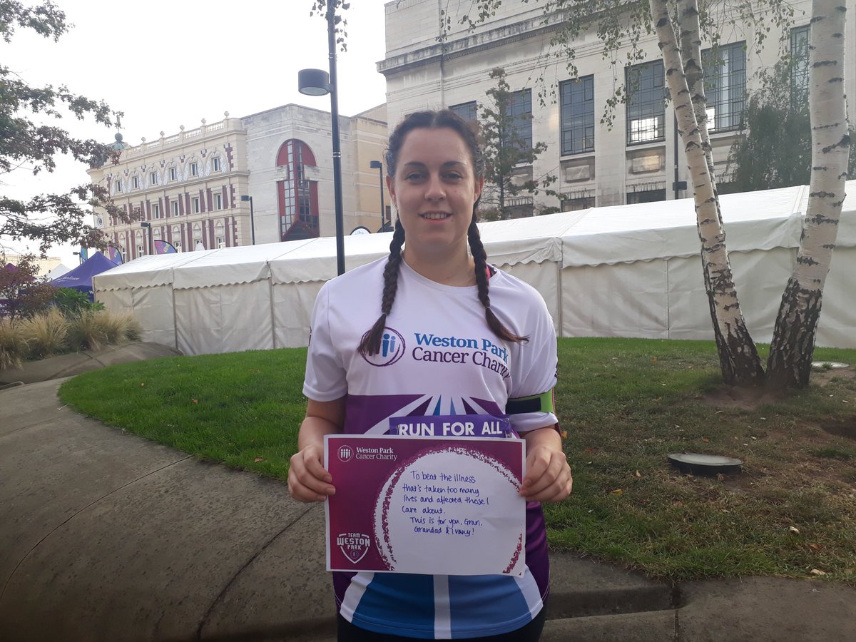 WPCancerCharity's tweet photo. "To beat the illness that's taken too many lives and affected those I care about." Whatever your #reasonforrunning it's time to lace up your trainers and wear your #TeamWestonPark top with pride! https://t.co/5c3GRifW0l https://t.co/ka2QqmVReA