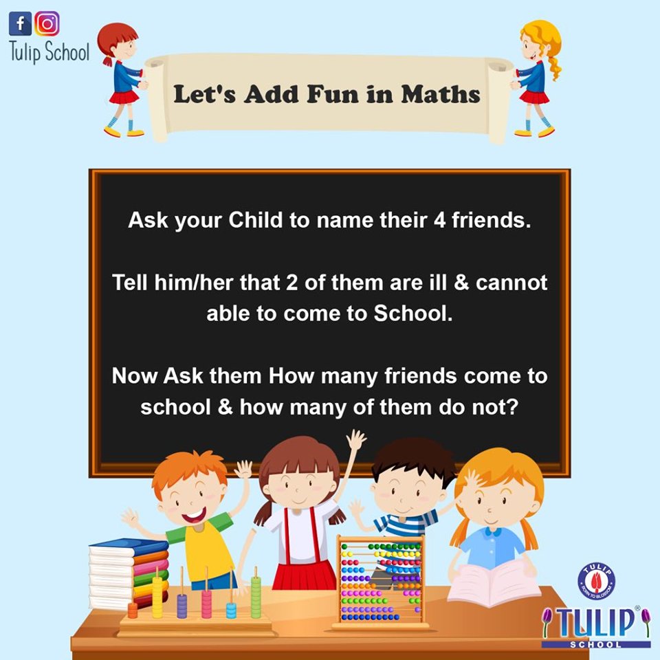 TulipSchools's tweet photo. Let's Add #Fun In #Maths

#mathsfun #mathsidea #mathsquestion 
#tulipschool #aWorldOfExcellence https://t.co/2IYezsu56s