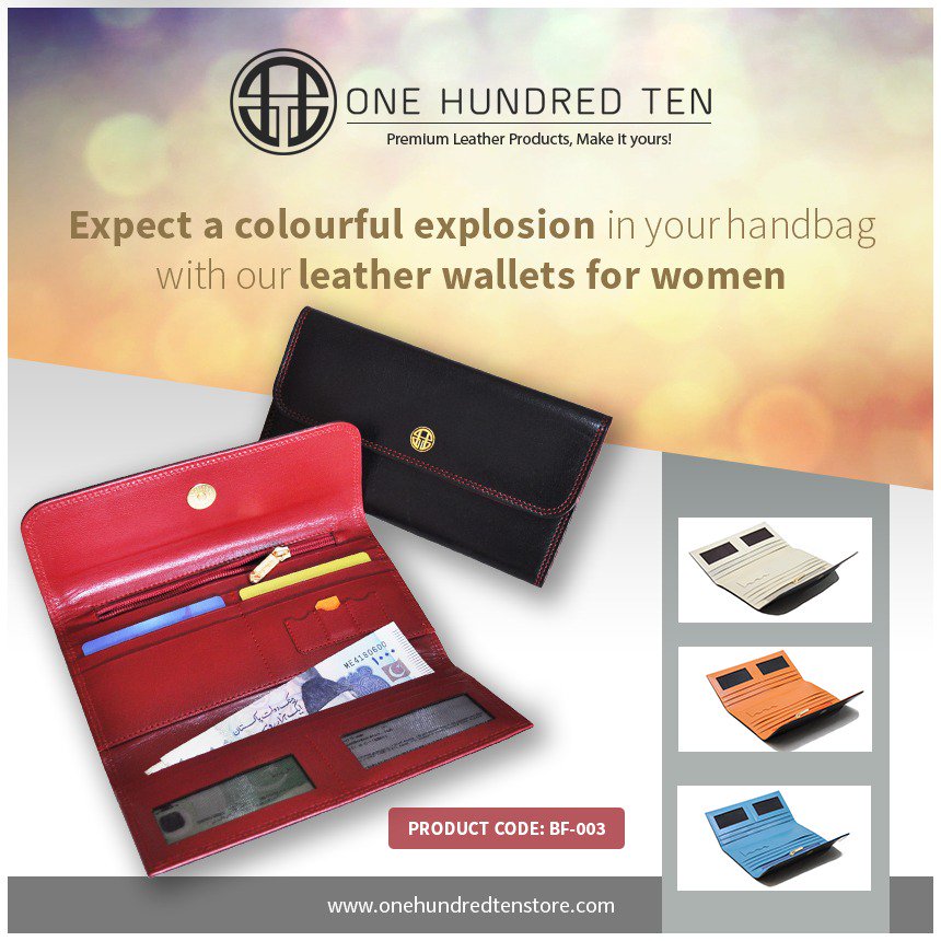 From cardholders to women's leather wallets we provide a range of handcrafted leather products.
onehundredtenstore.com/women/womens-w…
#WomenWallet #WomenLeatherWallet #Wallet #HandcraftedLeatherProducts #OHT #Craftsmanship #Darazpk #Women #WomenFashion #quality #premiumleathergoods #Leather