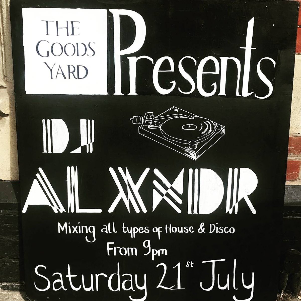 thegoodsyard's tweet photo. Don't forget this Saturday! DJ ALXNDR will be playing from 9pm!!😄 be there 😉 #GoodsYard #broadstone #livedj https://t.co/U0DFOudSfz