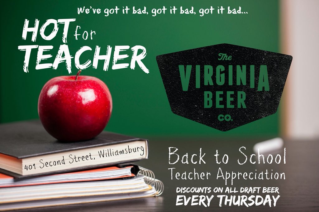 Packed #LittleFriday here at the brewery with <a href="/speedquizzingva/">SpeedQuizzing VA</a> #TriviaNight AND a <a href="/colonialwmsburg/">Colonial Williamsburg</a> #GroupRun with #TheWBRGroup - both events start at 6:30 pm!

Plus: #HotForTeacher draft specials AND #ElCoqui dishing in the #VAbeer garden.

4-9 pm, y’all: virginiabeerco.com/food-trucks/