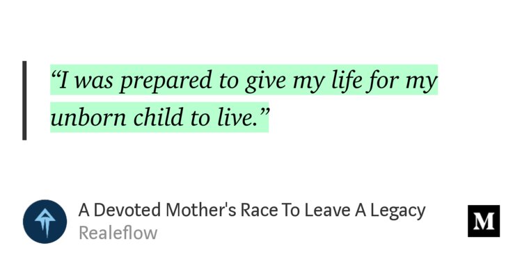 Realeflow's tweet image. "A Devoted Mother's Race To Leave A Legacy" - @Realeflow medium.com/@Realeflow/a-d… #realestate #mompreneur #mom #legacy