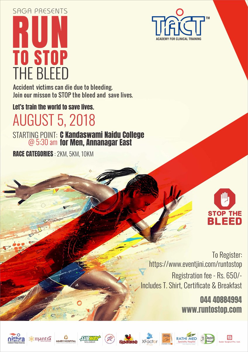 #Police Officers are often the #FirstResponders during an accident. Many lives can be saved by learning how to #Stopthebleed. Training is available @tact_academy.  We thank you @SylendraBabuIPS for supporting our #marathon to create awareness on training to become #SocialDoctors