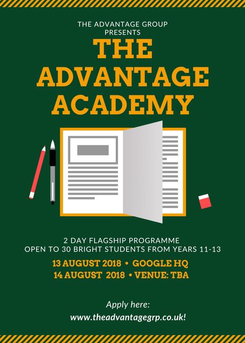 alvnowusu's tweet image. My first event! @TheAdvantageGrp will be holding a two-day academy for young people aged 14-18. My team and I have worked incredibly hard to create this amazing opportunity for 30 students. I’d love for all of you guys to get behind this! Tell your younger sisters, brothers, etc.